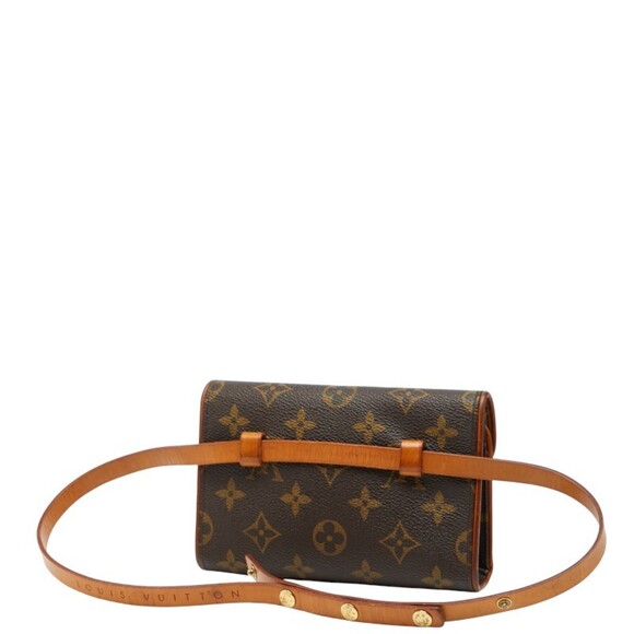 LOUIS VUITTON Brown Monogram Leather Pochette Hobo Bag - Picture 2 of 9